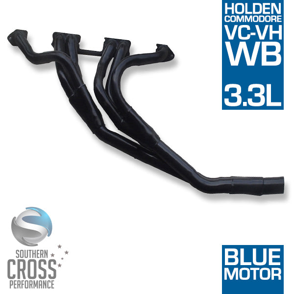 VC VH WB HOLDEN Commodore 3.3L 6cyl Blue Motor Headers Extractors SCPH034