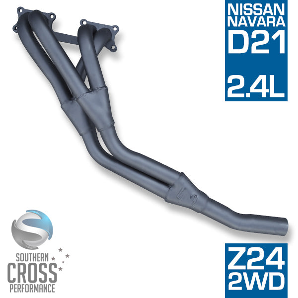 D21 Nissan Navara 2.4L Z24 2WD Headers Extractors SCPH049