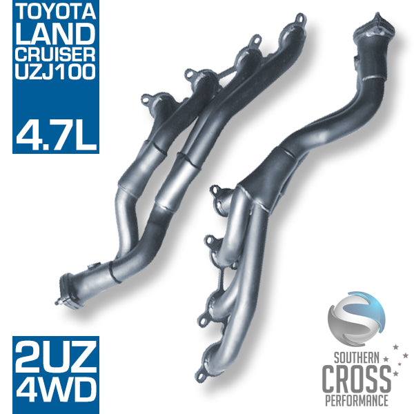 Fits TOYOTA UZJ100 Landcruiser 2UZ V8 Bolt-on Headers Extractors SCPH083