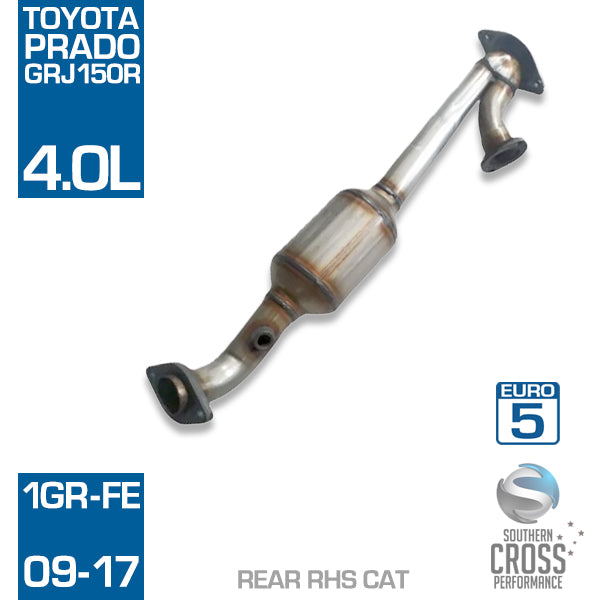 Fits GRJ150R TOYOTA Prado V6 4.0L RHS Rear Catalytic Cat Converter SCPC2270Prado