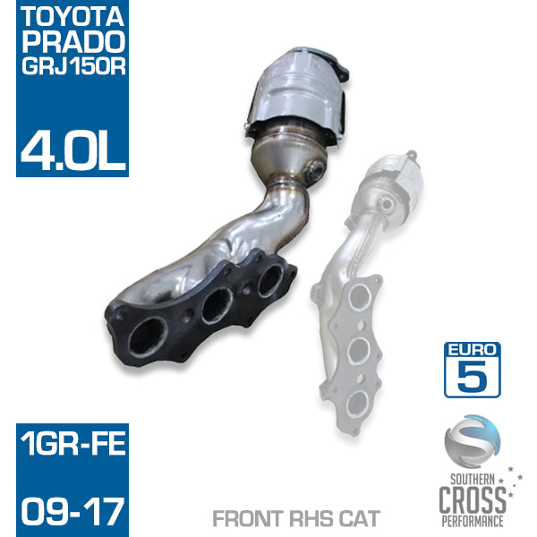Fits Toyota Prado GRJ150 V6 4.0L Front RHS Manifold Cat Converter SCPMCV792Prado