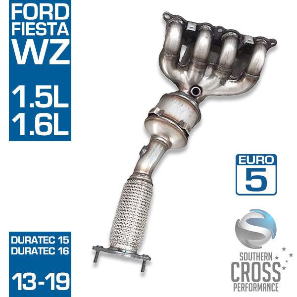 WZ FORD Fiesta 1.5L & 1.6L Duratec Manifold Catalytic Cat Converter SCPMCV741