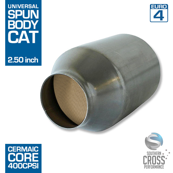 2.50" EURO4 400 Cell Ceramic Spun Bullet Catalytic Cat Converter