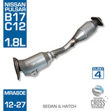 B17 C12 NISSAN Pulsar 1.8L MRA8DE Catalytic Cat Converter SCPMCV718