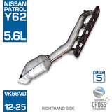 Y62 NISSAN Patrol 5.6L VK56VD RHS Manifold Catalytic Cat Converter SCPMCV763